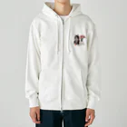 Y m @Y's shopの猫とカーネーション Heavyweight Zip Hoodie