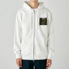 ganeshaのアジア禅庭園ステンドグラス Heavyweight Zip Hoodie