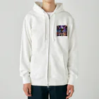 AI妖怪大図鑑のミラーボール妖怪　サタナフィー Heavyweight Zip Hoodie