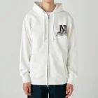 アミュペンの白いスニーカー Heavyweight Zip Hoodie