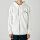 KILIKOStudiosの琉球ガラス　青 Heavyweight Zip Hoodie