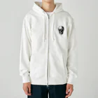 髑髏と骨のシンプルスカル Heavyweight Zip Hoodie