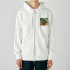 さぷの食べてるワニ Heavyweight Zip Hoodie