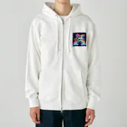 momonekokoのネオンカラーのユニコーン Heavyweight Zip Hoodie