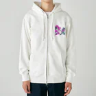 RetrowaveFlowerのRetrowaveFlower-ブーゲンビリア- Heavyweight Zip Hoodie