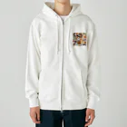 あとりえmignonのハロウィンドッグ Heavyweight Zip Hoodie
