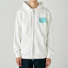 LalaHangeulのかなだらまばさ　~伝統ハングル~ 水色 Heavyweight Zip Hoodie