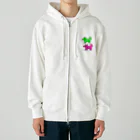 柴犬しばわんこhana873のしばいぬさんたち(ピンクと黄緑)柴犬さんたち Heavyweight Zip Hoodie