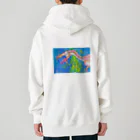 気まぐれインコのヴェロキラプトル・ボーン Heavyweight Zip Hoodie