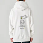 ビールとアート TM-3 Designの彫刻 × BEER（サモトラケのニケ）黒線画 Heavyweight Zip Hoodie