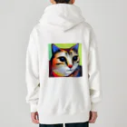 withCatsの真面目すぎてあまりモテないイケメン猫 Heavyweight Zip Hoodie