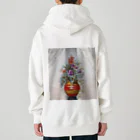 PALA's SHOP　cool、シュール、古風、和風、のflower arrangement　 Heavyweight Zip Hoodie