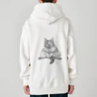 こうめ屋のトラ猫　ふみふみさん　フミフミ猫　丸顔　笑顔猫 Heavyweight Zip Hoodie