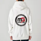 モトギルドのMGジップパーカー：ロゴ（ホワイト） Heavyweight Zip Hoodie