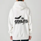 GRIMWORKSのGRIMBATS logo-1 Black Heavyweight Zip Hoodie