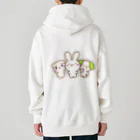 けあうさSHOPのけあうさトリオノーマル（背景無し） Heavyweight Zip Hoodie