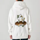 うさやのドーナツをゲットしてご満悦の猫 Heavyweight Zip Hoodie