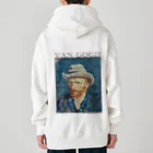 MUGEN ARTのゴッホ　灰色のフェルト帽の自画像　Vincent van Gogh  Heavyweight Zip Hoodie