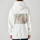 MUGEN ARTの小原古邨　梅に鶯　Ohara Koson / Songbird on blossom branch Heavyweight Zip Hoodie