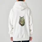 桃くるみSHOPのしっぽマフラーにゃん Heavyweight Zip Hoodie