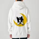 コチ(ボストンテリア)の両面プリント:ボストンテリア(月LOVE)[v2.8k] Heavyweight Zip Hoodie