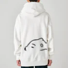 ラクガキ絵のだれてる白い生き物 Heavyweight Zip Hoodie