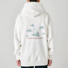 soraの紙飛行機に乗った猫のさぶろう Heavyweight Zip Hoodie