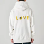 コチ(ボストンテリア)のバックプリント:ボストンテリア(月LOVE)[v2.8k] Heavyweight Zip Hoodie