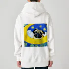 ハッピー・ディライト・ストアの癒しのパグ Heavyweight Zip Hoodie