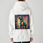 春乃遊羽アイディアイラストショップの可愛いティラノサウルス Heavyweight Zip Hoodie