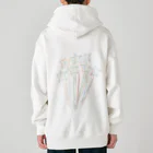 こどもと私の絵や粘土の花瓶に入った星の花 Heavyweight Zip Hoodie