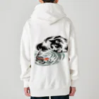 MakotOの猫と鯉（水墨画風） Heavyweight Zip Hoodie