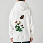 Saza-nami Antique designの花と蝶 Heavyweight Zip Hoodie