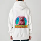 てくのちゃんのHARDCOREピンクのクマちゃん Heavyweight Zip Hoodie