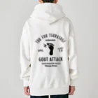 【SALE】Tシャツ★1,000円引きセール開催中！！！kg_shopの[★バック] GOUT ATTACK (文字ブラック) Heavyweight Zip Hoodie