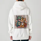 enryuu'sCLUBのPrettywithタイガー＆ドラゴン Heavyweight Zip Hoodie