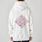 ANKO PRODUCTの和スイーツ井桁仕切 紫 Heavyweight Zip Hoodie