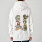 猫のきぬくんのお店のれおまるくん一家　雪山ツアー Heavyweight Zip Hoodie