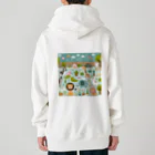 ニューライフマサラショップのワクワク動物園の愉快な仲間たち♪ Heavyweight Zip Hoodie