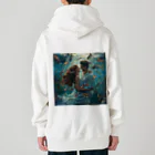 AQUAMETAVERSEの人魚姫と王子の微笑み アメジスト 2846 Heavyweight Zip Hoodie