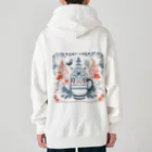 (っ◔◡◔)っ ♥ Le Petit Trésor ♥の花の詩カップ(The Flower Poetry Cup) Heavyweight Zip Hoodie