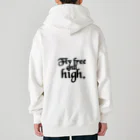 TaDan_StoreのFly free and high.【背面】 Heavyweight Zip Hoodie