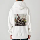 やんちゃな動物達のやんバニー　バイクver Heavyweight Zip Hoodie