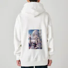 巫女スタぐらむの日本刀をもった美少女 Heavyweight Zip Hoodie