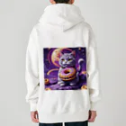 メロンパン猫の土星でドーナツ食べたい Heavyweight Zip Hoodie