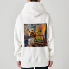 AQUAMETAVERSEの犬のぼくが画家だよ何か？ アメジスト 2046 Heavyweight Zip Hoodie