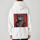 hogarakuの縄文猫 Heavyweight Zip Hoodie