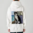 Ppit8の旅する猫 Heavyweight Zip Hoodie