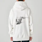 sperz shopの威嚇白猫 Heavyweight Zip Hoodie