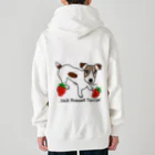 虹色PLUSのかわいい犬ジャックラッセルテリアと苺 Heavyweight Zip Hoodie